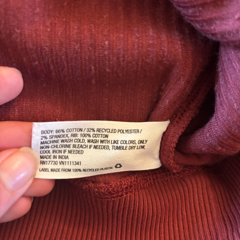 Universal Thread Red Velvet Ribbed Half Zip Pullover - Picture 8 of 8